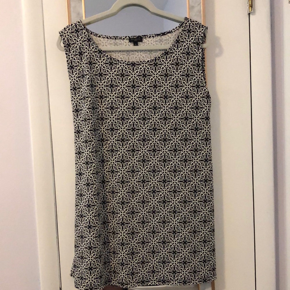 Talbots sleeveless print blouse in 3X
